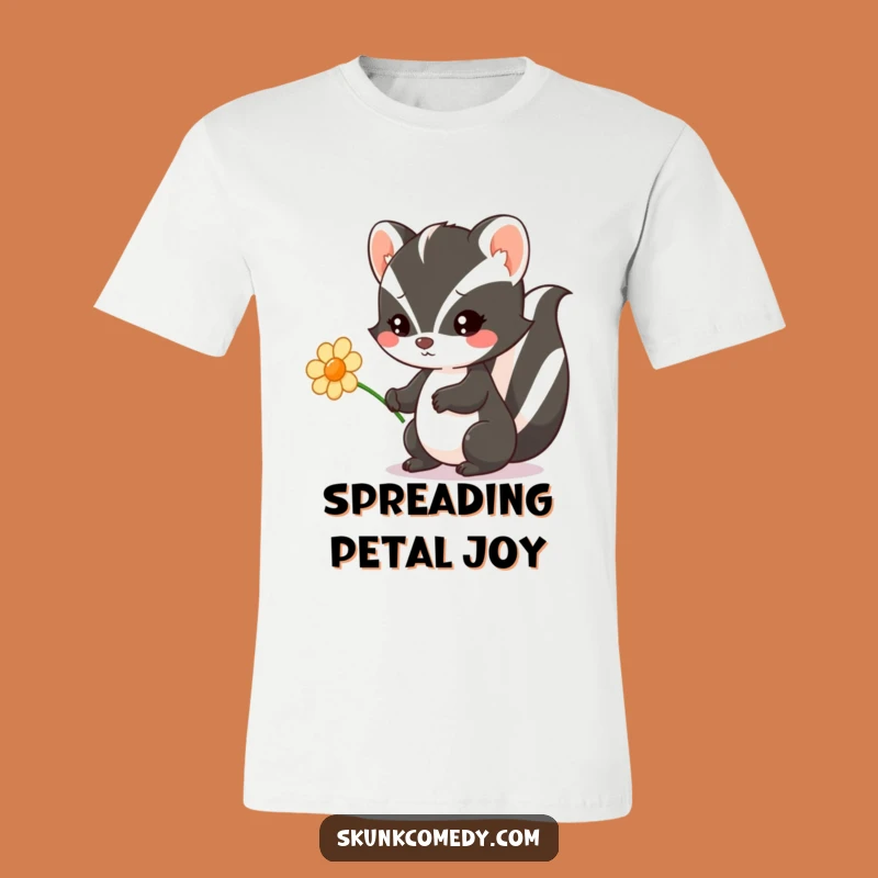 Funny Kawaii Skunk T-Shirt: Adorable offering, a thoughtful funny gift for gentle hearts.