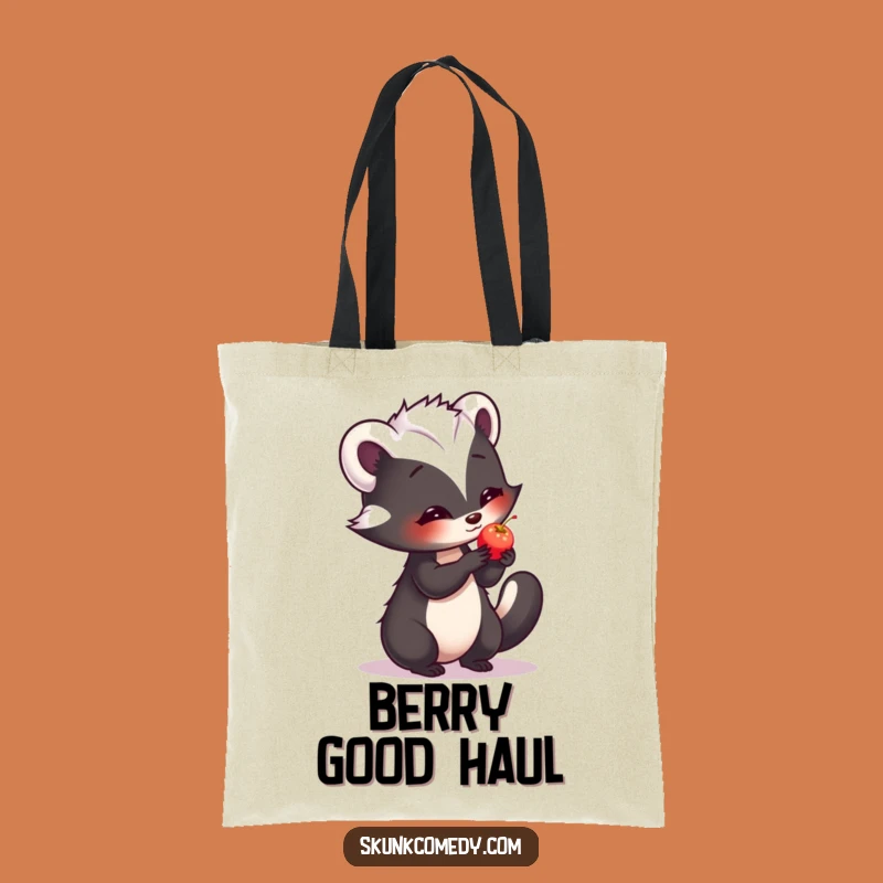 Funny Shy Skunk Tote Bag - Carry Kindness & Hilarious Skunk Accessory Gift