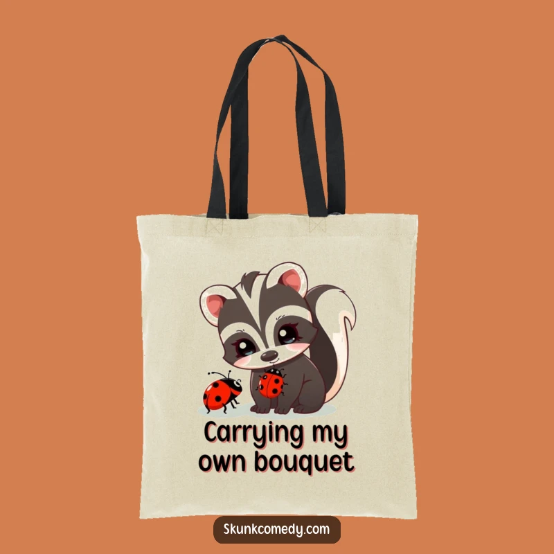 Funny Skunk and Ladybug Tote Bag - Stylish Animal Accessory, Perfect Gift
