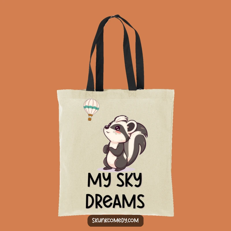 Funny Skunk Balloon Tote Bag: Carry Your Dreams with This Humorous Accessory