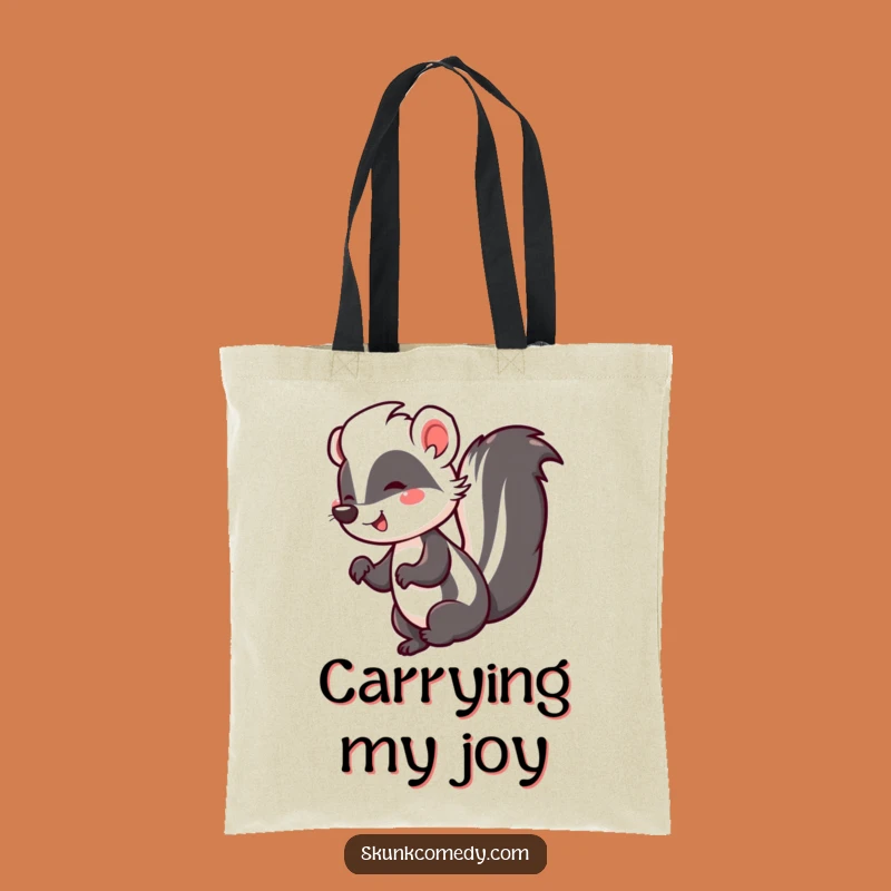 Funny Skunk Jig Tote Bag: Happy Dancer Carryall, Perfect Humorous Gift