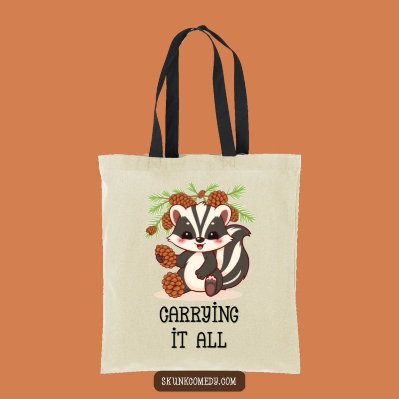 Funny Skunk Juggling Tote Bag: Carry Your Gear with Hilarious Style!