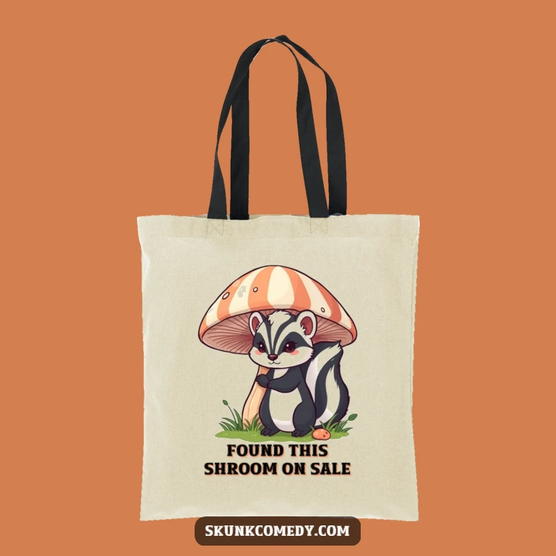 Funny Skunk Mushroom Tote Bag: Carry Your Secrets In Style